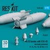 RESKIT RS72-0496 Mk.83 bombs with BSU-85 thermally protected (4 pcs) (F-14, F/A-18, AV-8B, S-3) (3D printed) (1/72)
